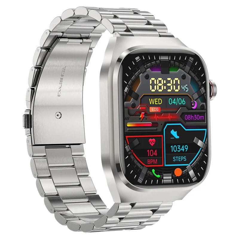 Men AMOLED Smart Watch TK16 Pro ECG Health Monitor SOS BT Calling AI Vocie Multi Sport Modes Fitness Tracking Smartwatch