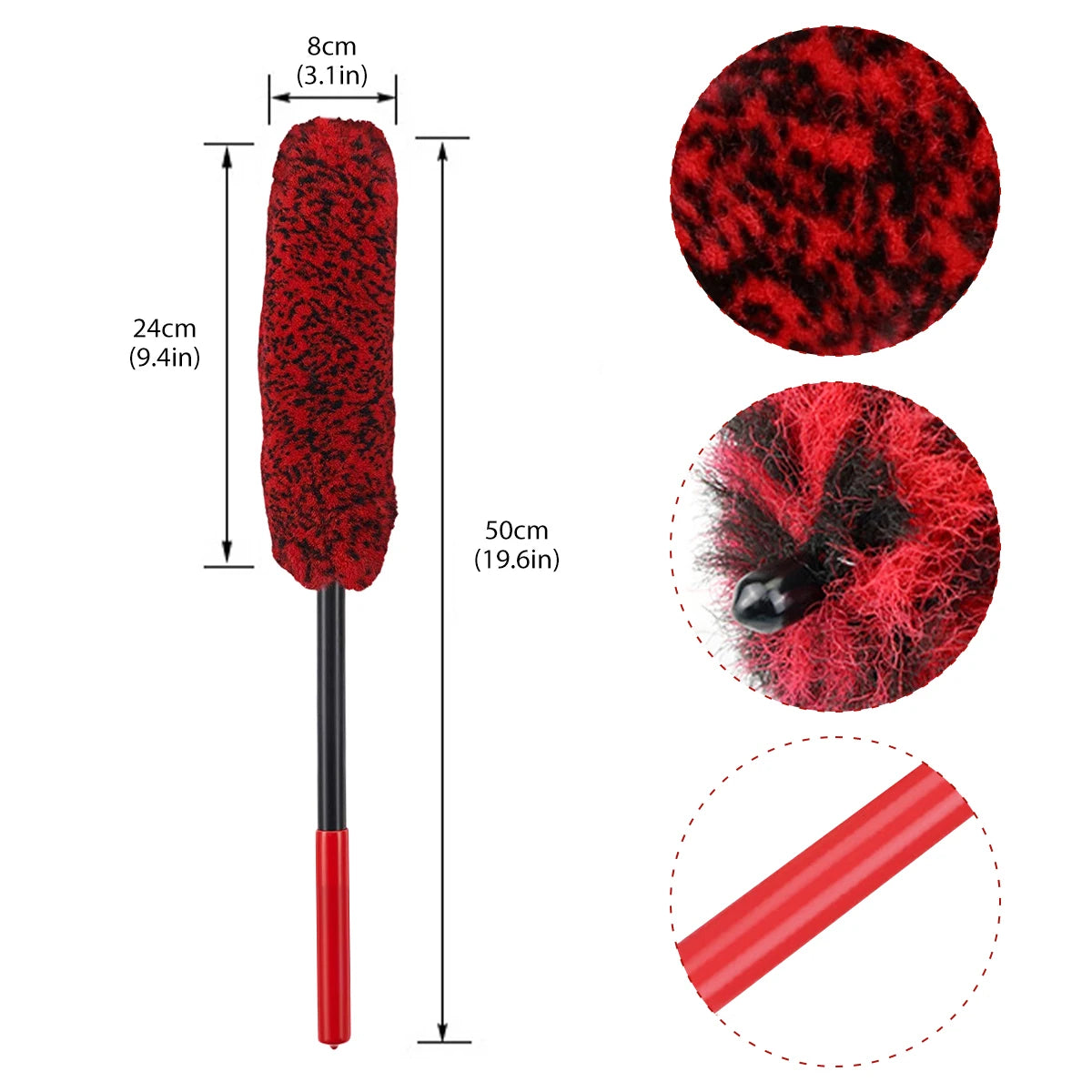 Nylon Car Wheel Cleaning Brush Non-Scratching Car Wash Super Brush Portable Detailing Brush Car Maintenance Cleaning Tools