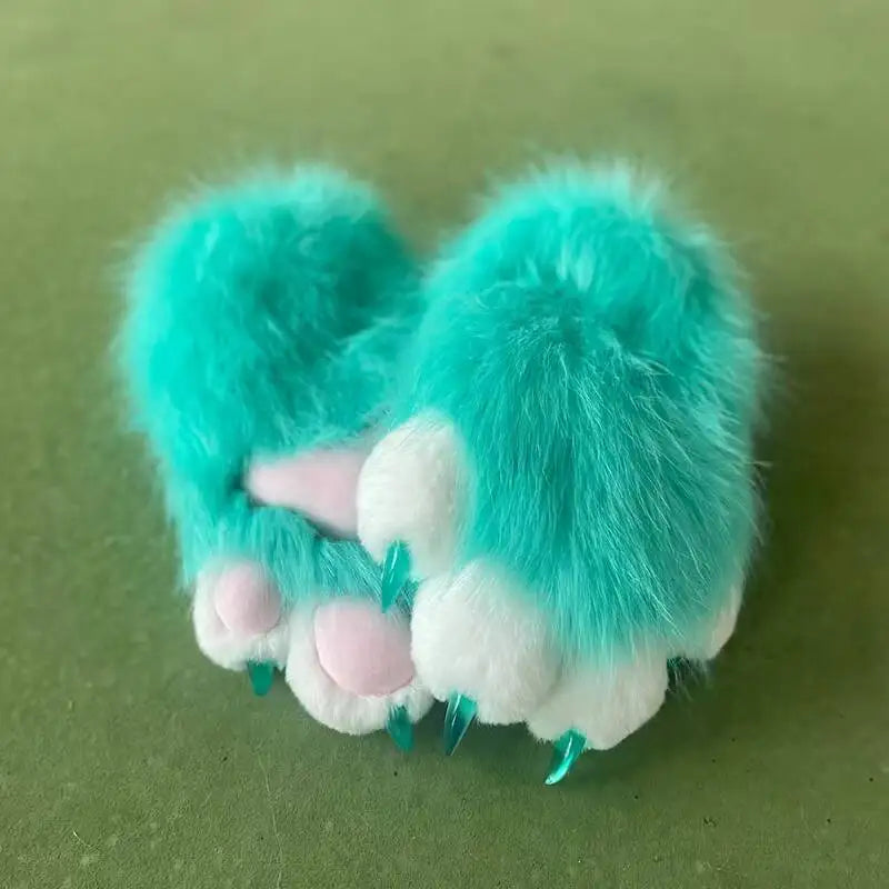New Fursuit Kigurumi Furry Animal Paws Gloves Nails Kig Cosplay Costume Wearable Furry Animal Colorful Claws Cos Props Halloween