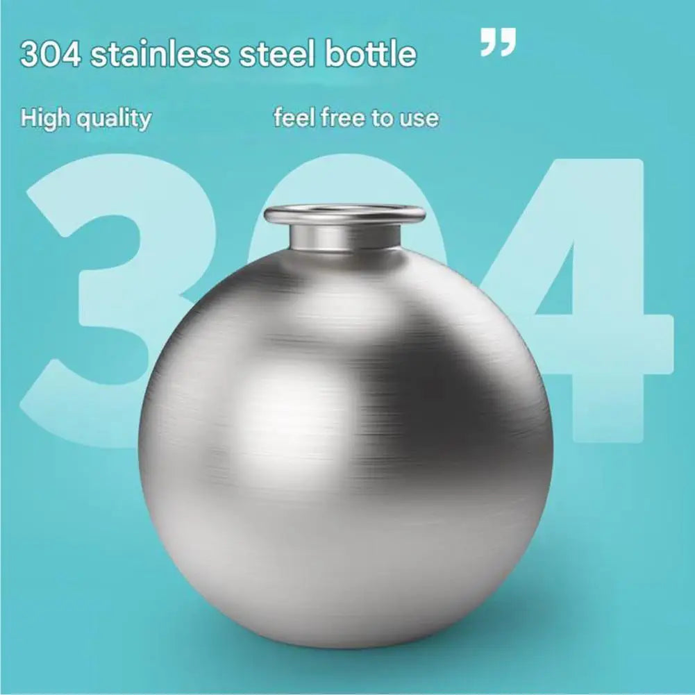 Spherical Dog Water Bottle Portable Hiking Water Dispenser Leak-Proof Foldable Silicone Bowl for Dogs Travel Outdoor Walking