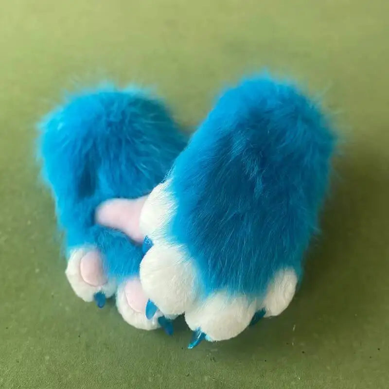 New Fursuit Kigurumi Furry Animal Paws Gloves Nails Kig Cosplay Costume Wearable Furry Animal Colorful Claws Cos Props Halloween