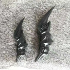 14/19Cm Rose Devil Horns Hair Clips Black/White Mori Girl Hair Clips Lolita Cosplay Dress up Hair Accessories