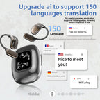 Bluetooth Headset with Touch Screen Translation and Noise Cancellation