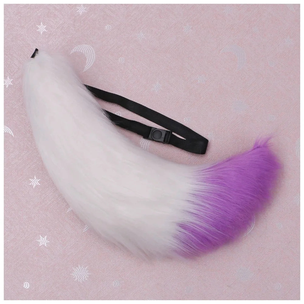 Anime COS Cat Fox Tails Plush Cosplay Big Tails Dog Furry Tail Role Play Party Props Fursuit Tail Halloween Costume Accessories