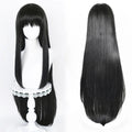 2 Styles Akemi Homura Cosplay Synthetic Wig 90Cm Long Black Wigs Cosplay Anime Wig Heat Resistant Hair Halloween