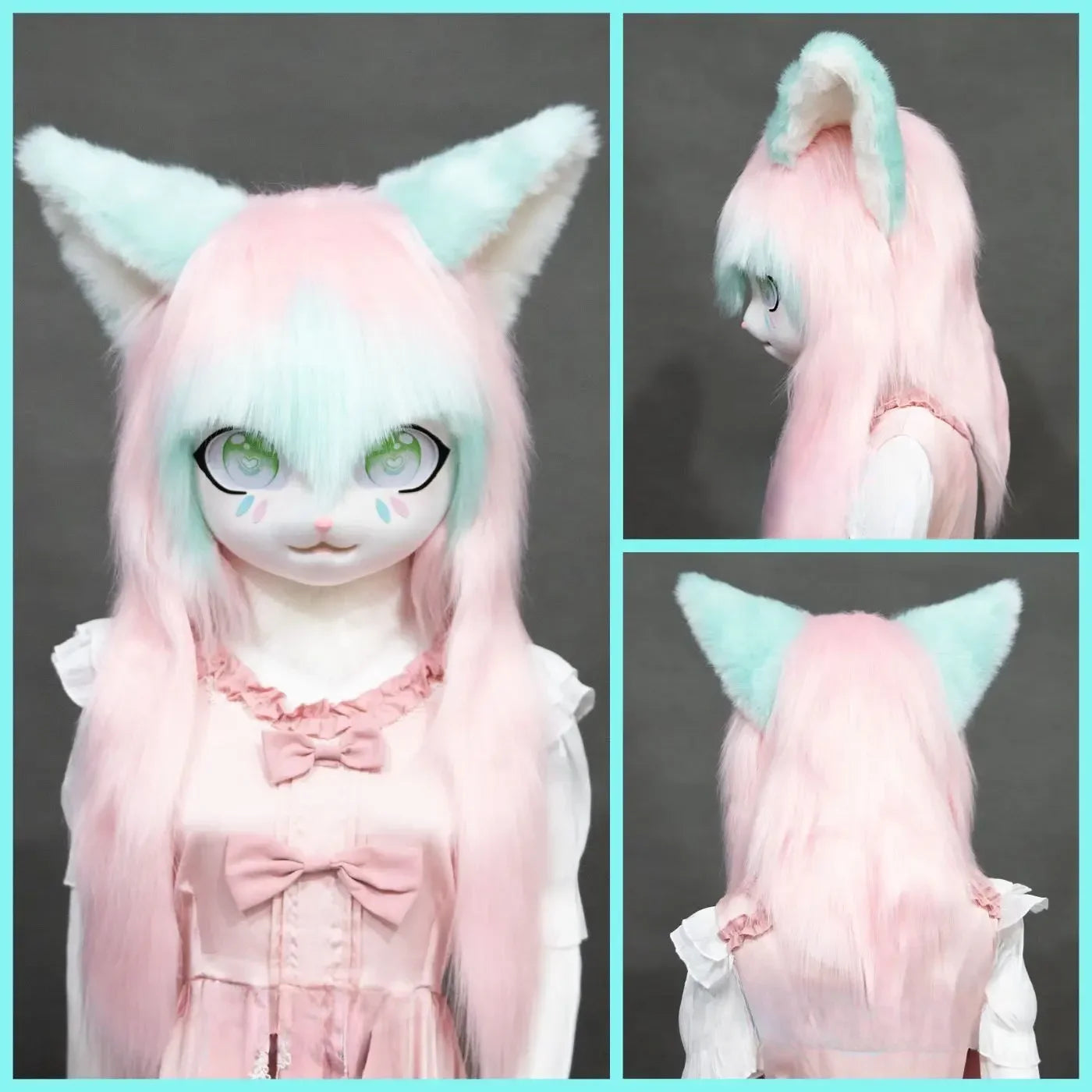 Fursuit Head Kigurumi Kig Furry Mask Cosplay Costume Paws Tail Comiket Furry Headbase Cat Rabbit Doll Animal Cosplay Costume