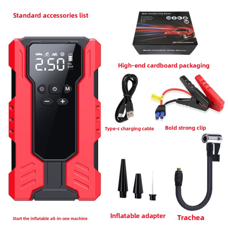 Car Emergency Jump Starter with Air Compressor & Power Bank