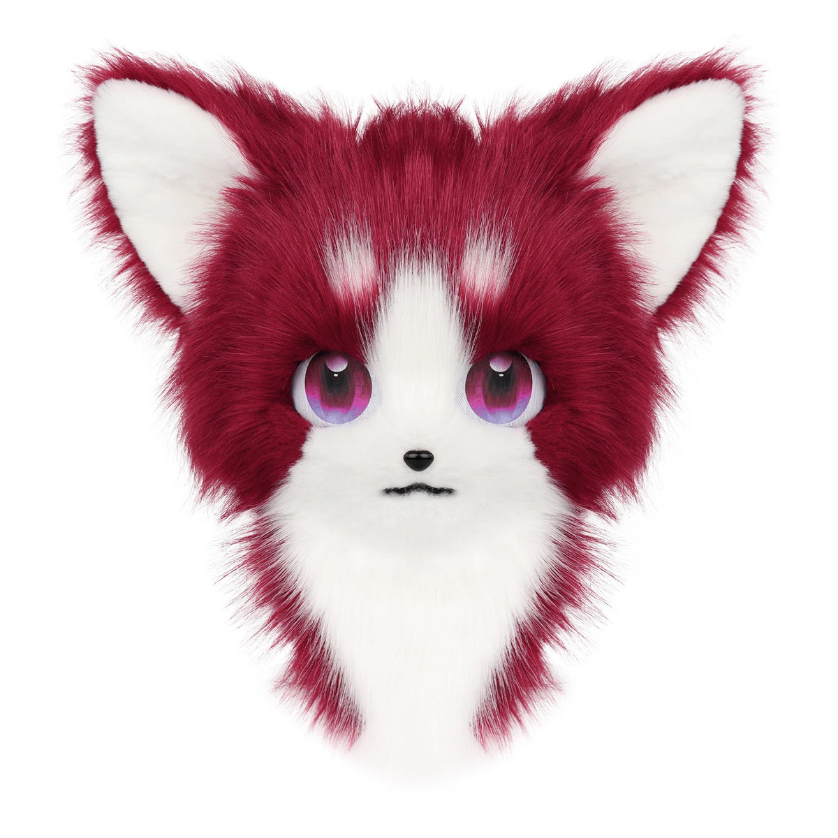 Animal Furry Fursuit Head Mask Plush Cat Fox Mask Costume Props for Halloween Cosplay Party