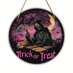 Halloween Wooden House Number Hanging Sign