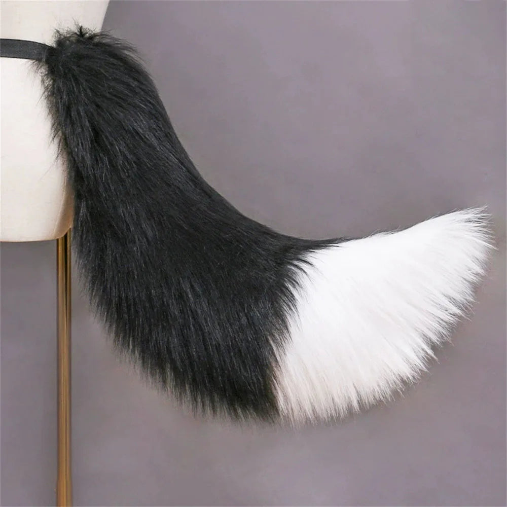 Anime COS Cat Fox Tails Plush Cosplay Big Tails Dog Furry Tail Role Play Party Props Fursuit Tail Halloween Costume Accessories