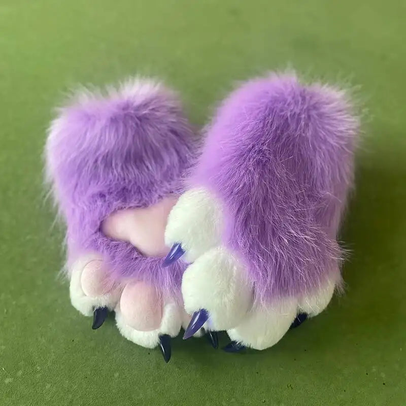 New Fursuit Kigurumi Furry Animal Paws Gloves Nails Kig Cosplay Costume Wearable Furry Animal Colorful Claws Cos Props Halloween