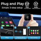 2026 New Wireless Carplay Adapter for Apple Iphone ＆Android Auto 2 in 1, Mini USB Carplay Dongle Wirn with Fast Stable Connectio