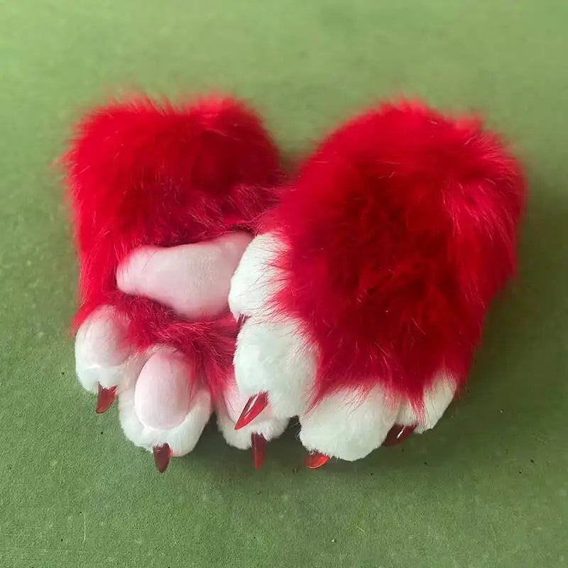 New Fursuit Kigurumi Furry Animal Paws Gloves Nails Kig Cosplay Costume Wearable Furry Animal Colorful Claws Cos Props Halloween