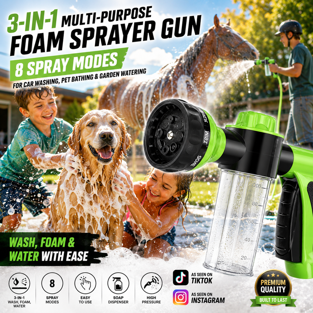 3-in-1 Multi-Purpose Foam Sprayer Gun