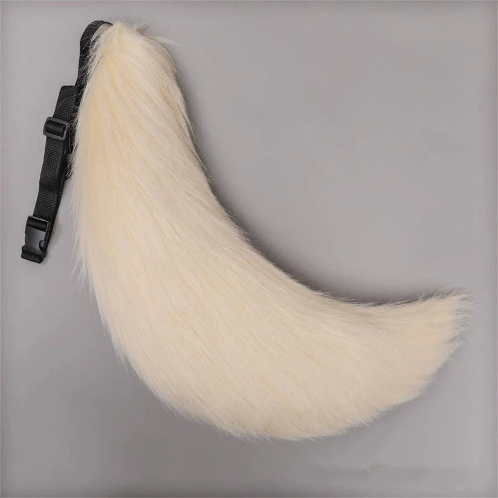 Anime COS Cat Fox Tails Plush Cosplay Big Tails Dog Furry Tail Role Play Party Props Fursuit Tail Halloween Costume Accessories