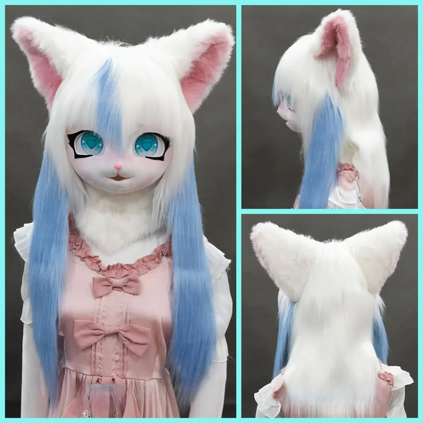 Fursuit Head Kigurumi Kig Furry Mask Cosplay Costume Paws Tail Comiket Furry Headbase Cat Rabbit Doll Animal Cosplay Costume