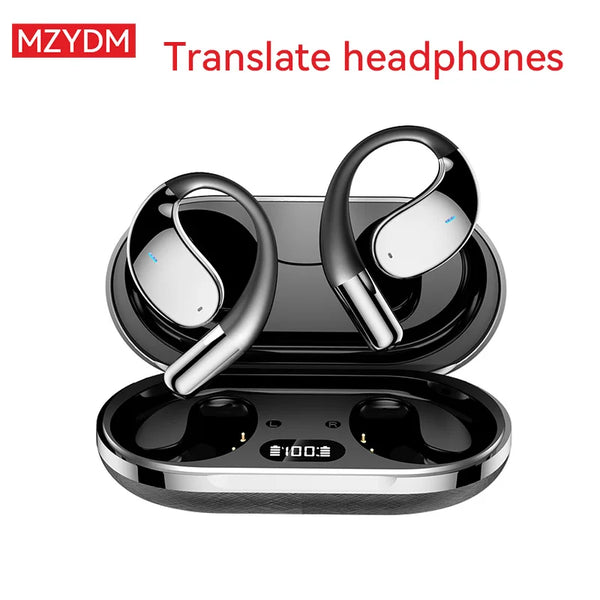 3-In-1 AI Translator Earbuds 144 Languages Noise Cancelling Bluetooth 5.4 Headset Instant Translator Smart Voice Real Time