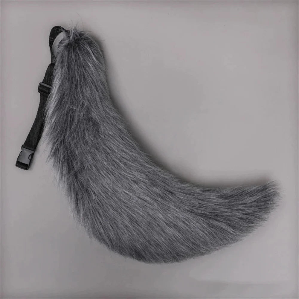 Anime COS Cat Fox Tails Plush Cosplay Big Tails Dog Furry Tail Role Play Party Props Fursuit Tail Halloween Costume Accessories