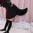 Anime COS Cat Fox Tails Plush Cosplay Big Tails Dog Furry Tail Role Play Party Props Fursuit Tail Halloween Costume Accessories