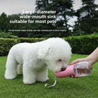 Portable Dog Water Bottle with Poop Bag Dispenser – 300ml & 600ml