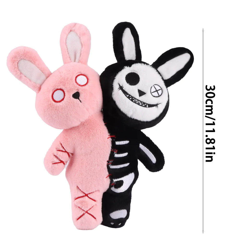 Halloween Double Headed Skull Rabbit Plush Toy Grimace Halloween Doll Company Holiday Gifts Children'S Halloween Creative Gifts