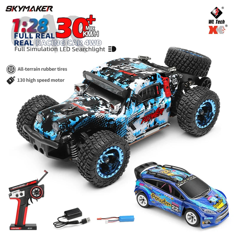 Wltoys 1/28 Rc Car 284010 284161 4WD Drive Off-Road 2.4G 30KM/H High Speed Alloy Car 1:28 Rally Racing Car Toys for Kids Gift