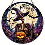 Halloween Wooden House Number Hanging Sign