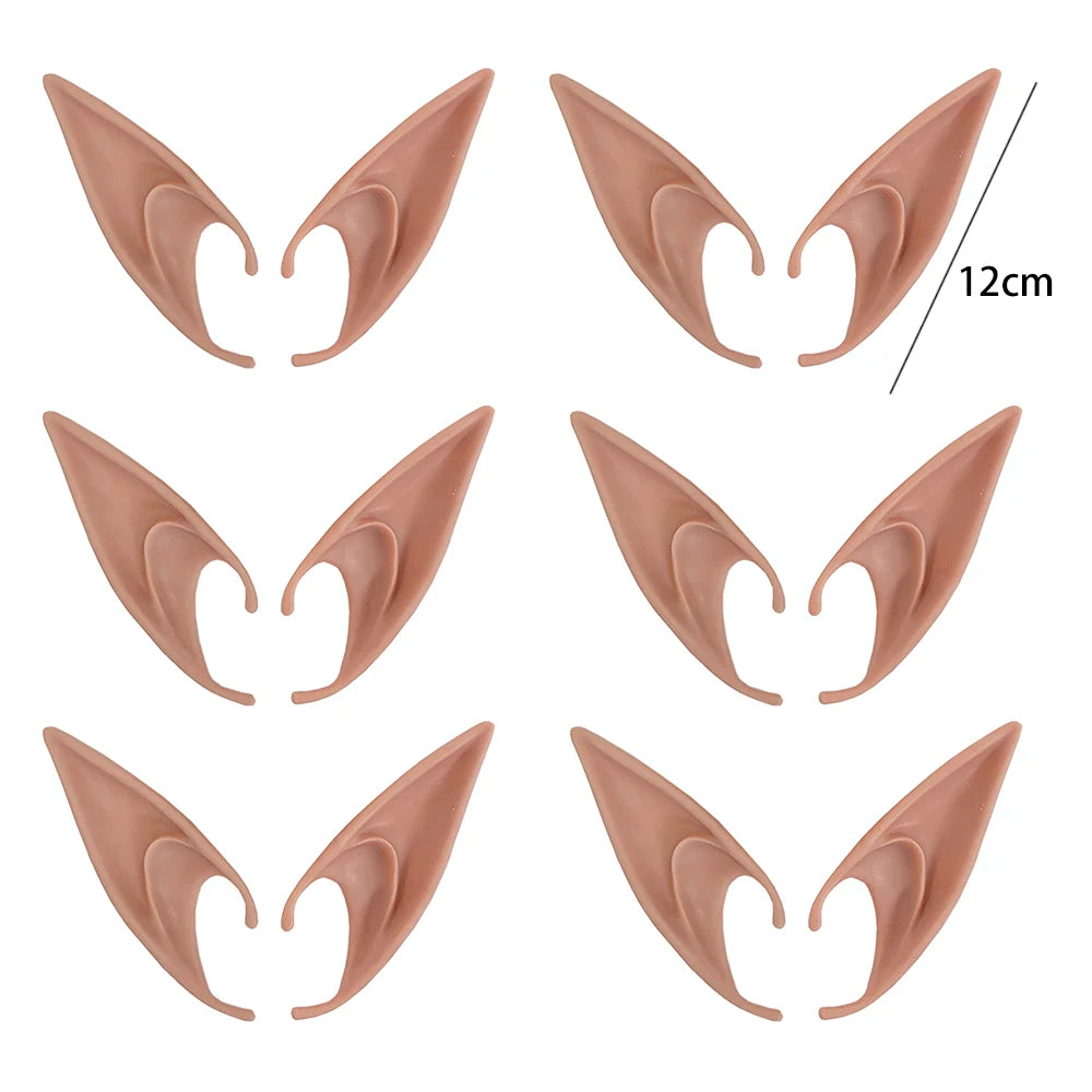 Halloween Elf Ears Latex Simulation Ears Props Fairy Angel Cosplay Mask Halloween Costume Accessories Mascaras Halloween Party