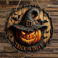 Halloween Wooden House Number Hanging Sign