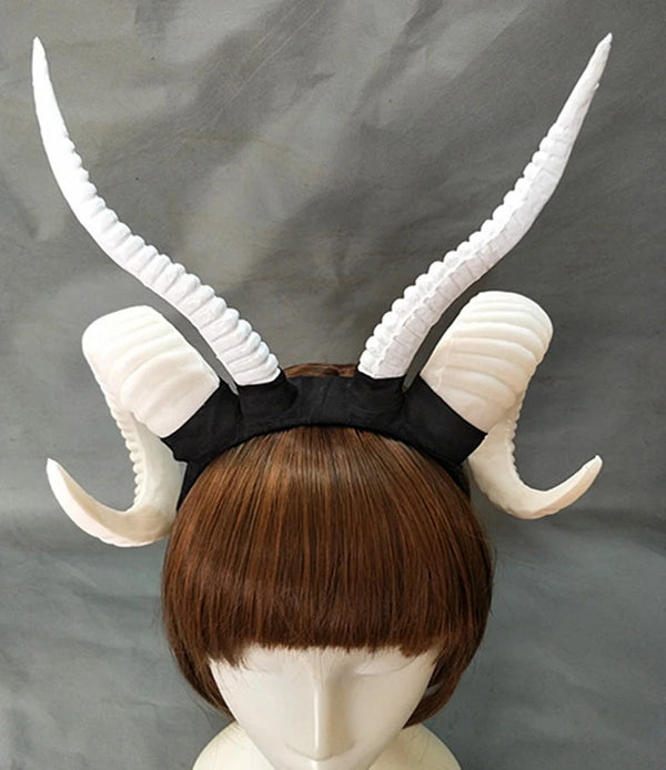 Devil Horns Headband, Black Devil Horns Black Horns Maleficent Horns Headband for Halloween Costume Cosplay