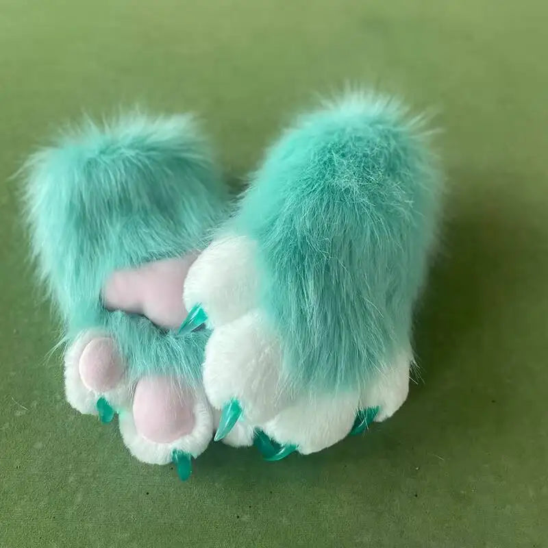 New Fursuit Kigurumi Furry Animal Paws Gloves Nails Kig Cosplay Costume Wearable Furry Animal Colorful Claws Cos Props Halloween