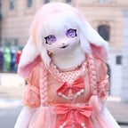 Cute Fursuit Kigurumi Headset Furry Cosplay Costume Rabbit Doll Costume Paws Animal Head Base Kig Mask Furry Costume Accessories