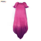 LOL Heartsteel Alune Cosplay Wig Gradient Long Two Clip Ponytails Heat Resistant Synthetic Hair Anime Cosplay Wigs + Wig Cap