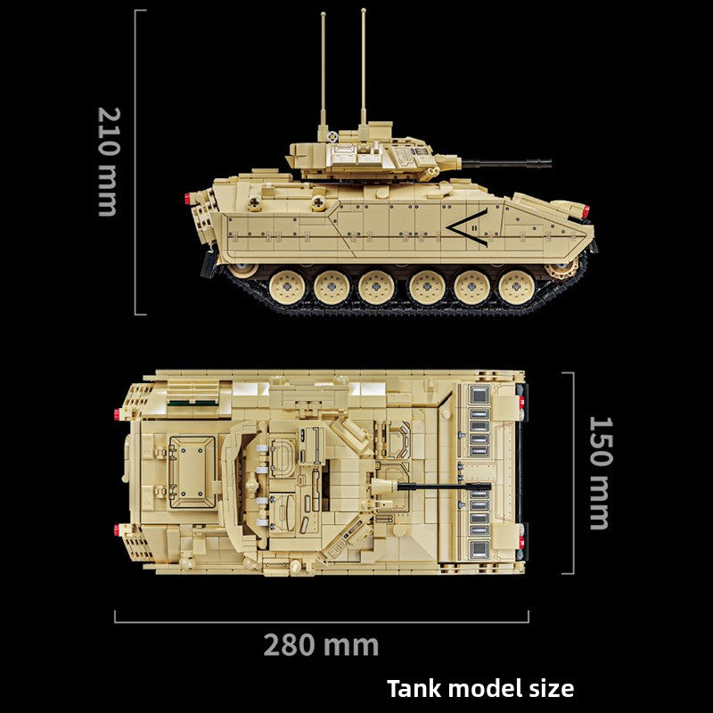 Military Building Blocks M2 Bradley Armored Vehicle Models