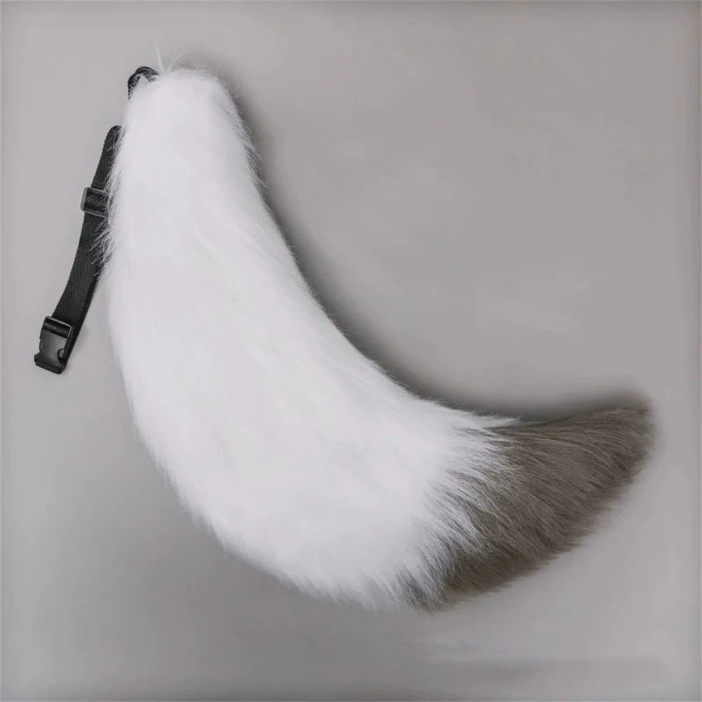 Anime COS Cat Fox Tails Plush Cosplay Big Tails Dog Furry Tail Role Play Party Props Fursuit Tail Halloween Costume Accessories