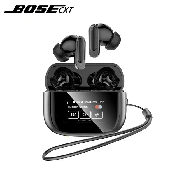 Ultra V11 Smart Touch Multi Functional Large Screen TWS Wireless ANC Noise Cancelling Earbuds Enc Heavy Bass Earbuds