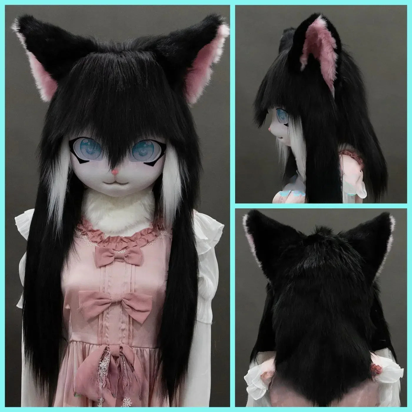 Fursuit Head Kigurumi Kig Furry Mask Cosplay Costume Paws Tail Comiket Furry Headbase Cat Rabbit Doll Animal Cosplay Costume