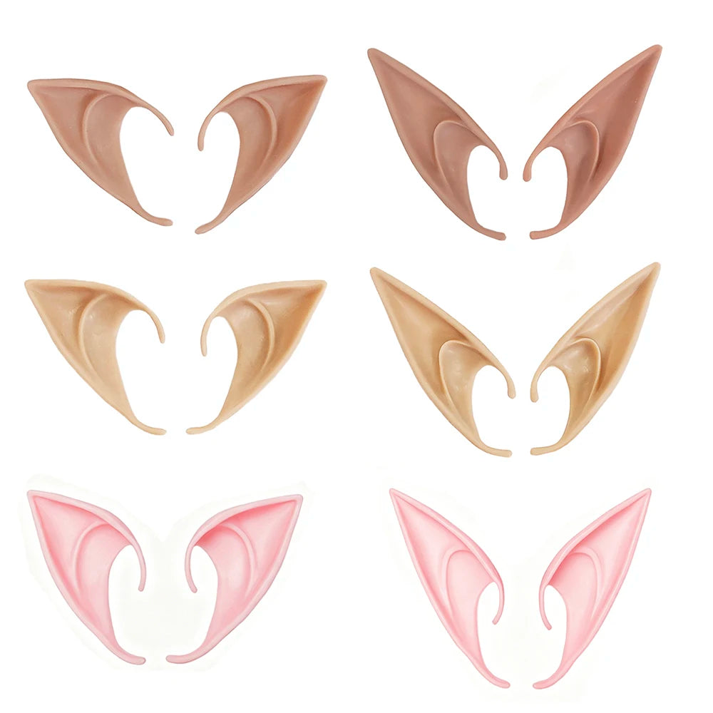 Halloween Elf Ears Latex Simulation Ears Props Fairy Angel Cosplay Mask Halloween Costume Accessories Mascaras Halloween Party