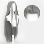 Cosplay Wig Final Fantasy Anime Wig Sephiroth Gray FF7 Anime Game Role-Play Wig Male Anime Synthetic Wig Widow'S Peak Bangs