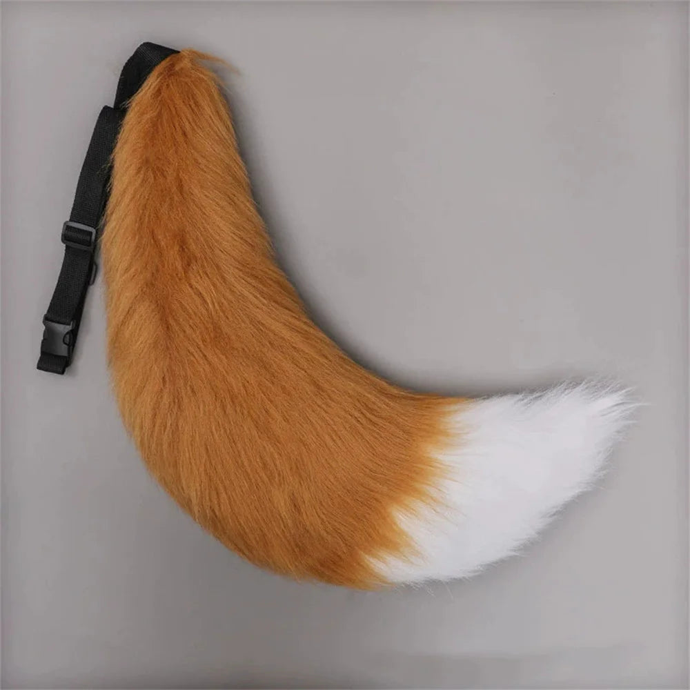 Anime COS Cat Fox Tails Plush Cosplay Big Tails Dog Furry Tail Role Play Party Props Fursuit Tail Halloween Costume Accessories