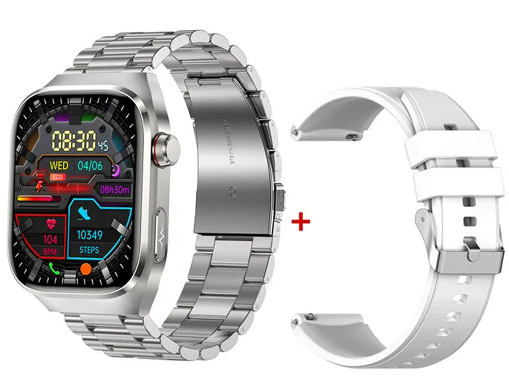 Men AMOLED Smart Watch TK16 Pro ECG Health Monitor SOS BT Calling AI Vocie Multi Sport Modes Fitness Tracking Smartwatch