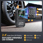 Portable 8000A Car Jump Starter with Digital Tyre Inflator & Power Bank