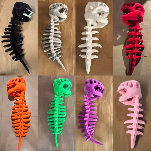 Dino Skeleton Plush Costume – With or Without Sound