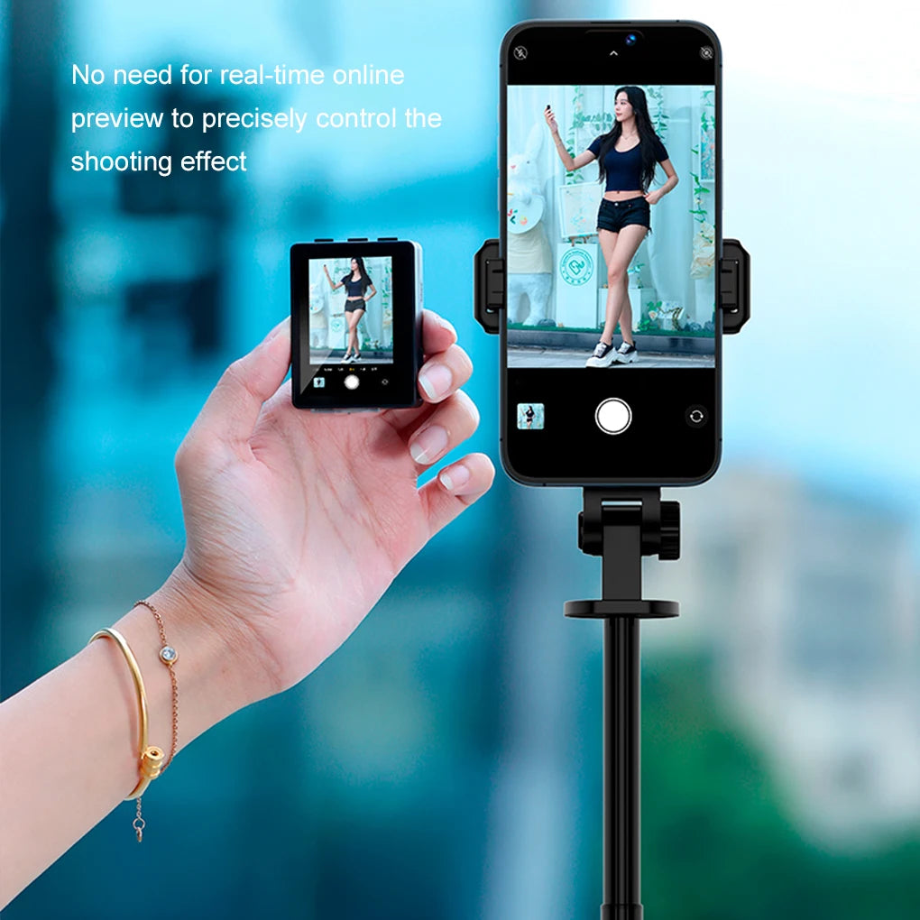Mini Portable Smartphone Selfie Screen Display for Phone Rear Camera Wireless Selfie Vlog Live Monitor for Iphone Android Phone