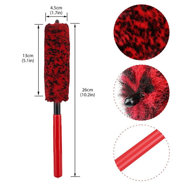 Nylon Car Wheel Cleaning Brush Non-Scratching Car Wash Super Brush Portable Detailing Brush Car Maintenance Cleaning Tools