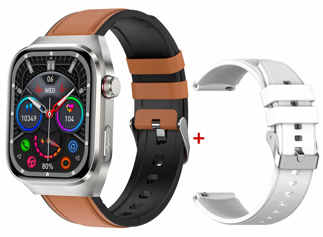 Men AMOLED Smart Watch TK16 Pro ECG Health Monitor SOS BT Calling AI Vocie Multi Sport Modes Fitness Tracking Smartwatch
