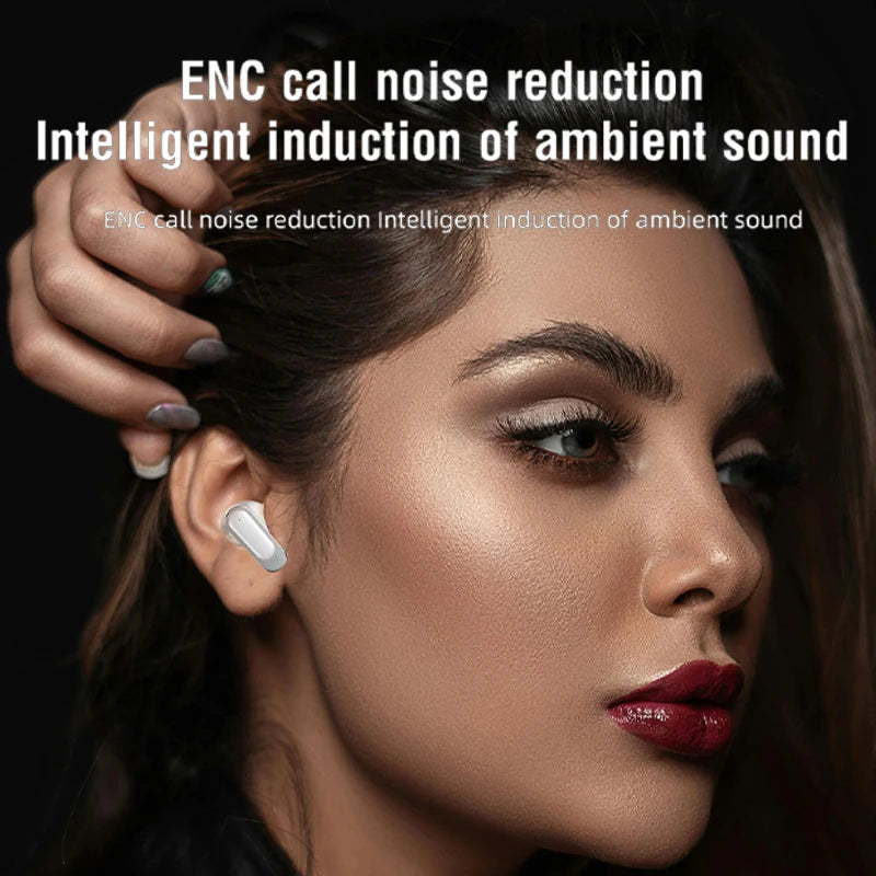 Ultra V11 Smart Touch Multi Functional Large Screen TWS Wireless ANC Noise Cancelling Earbuds Enc Heavy Bass Earbuds