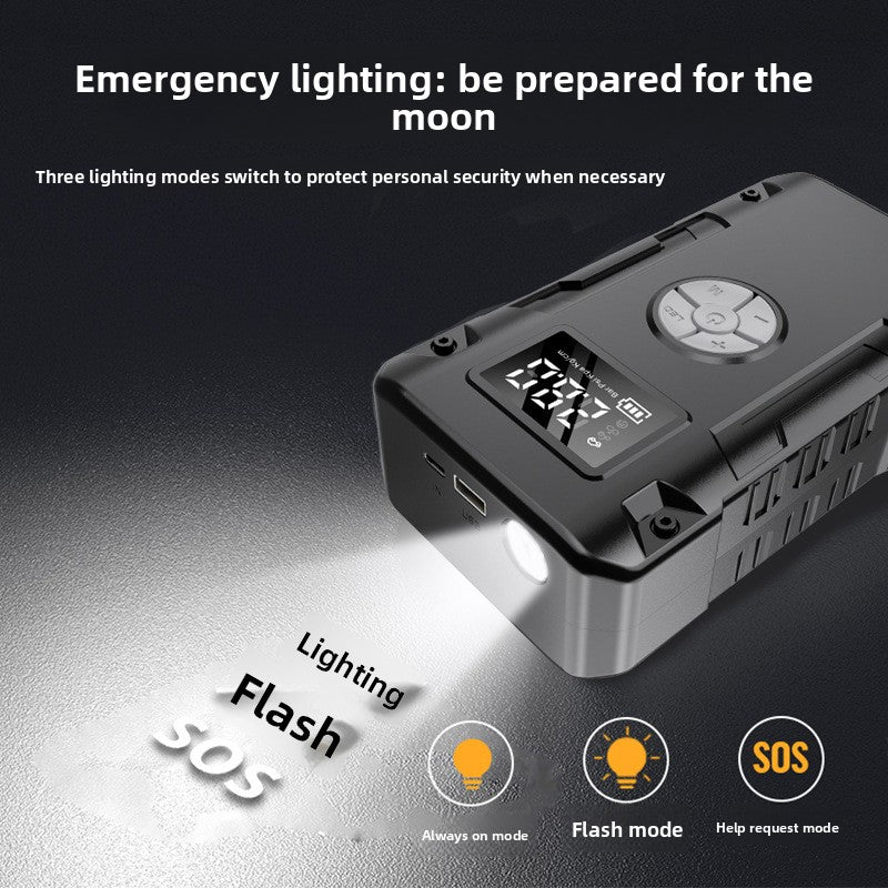 3-in-1 Car Emergency Jump Starter, Wireless Air Pump &amp; Power Bank