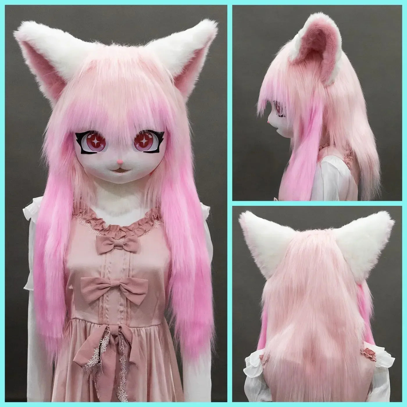 Fursuit Head Kigurumi Kig Furry Mask Cosplay Costume Paws Tail Comiket Furry Headbase Cat Rabbit Doll Animal Cosplay Costume