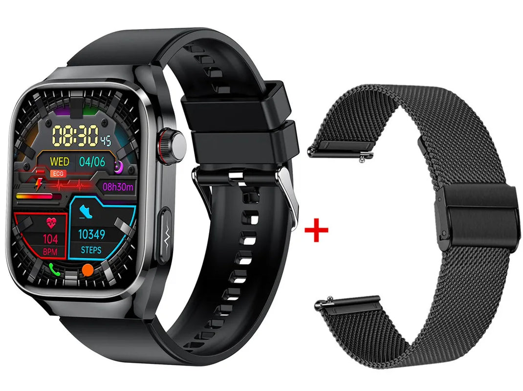 Men AMOLED Smart Watch TK16 Pro ECG Health Monitor SOS BT Calling AI Vocie Multi Sport Modes Fitness Tracking Smartwatch